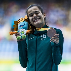Pódio 400m T38 - Verônica Hipólito paralimpíada rio 2016 (Foto: Daniel Zappe/MPIX/CPB)