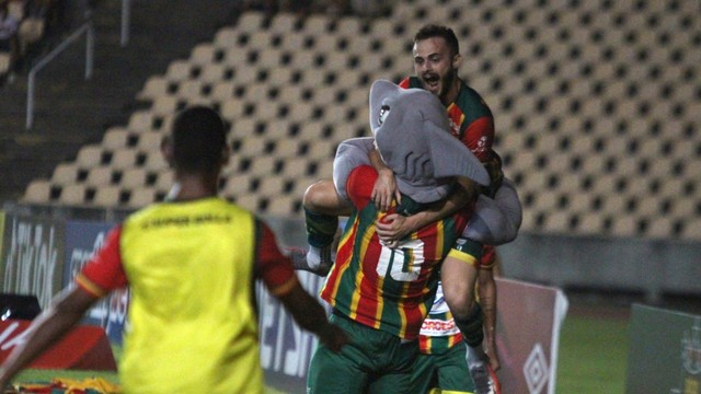 Sampaio Corrêa x Altos, Gabriel Poveda comemora gol do Sampaio