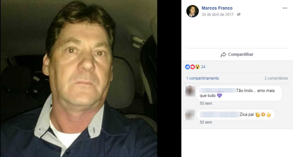 Marcos era caminhoneiro hÃ¡ mais de 30 anos, segundo o sobrinho (Foto: ReproduÃ§Ã£o/Facebook)