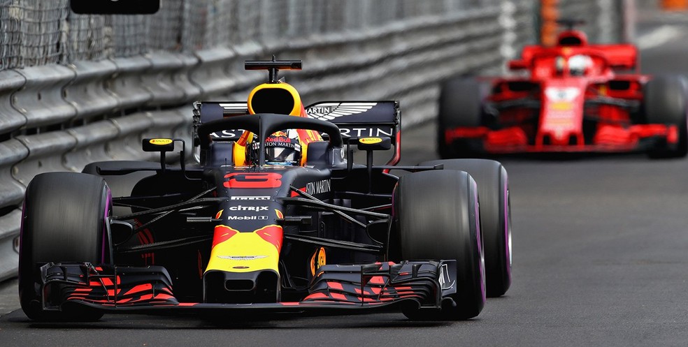 Ricciardo segurou Vettel na maior parte da corrida em Mônaco (Foto: Divulgação)