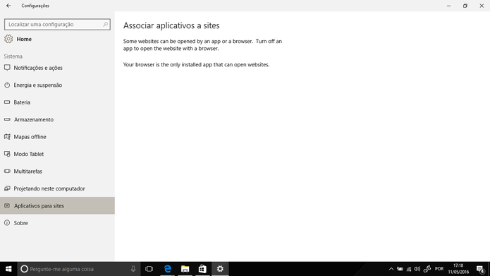 Windows 10 poderá ter aplicativos universais associados a links no futuro (Foto: Reprodução/Elson de Souza)