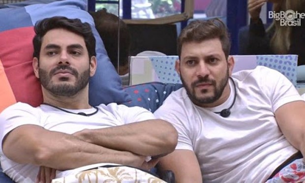 Rodolffo e Caio ficaram amigos no BBB21 (Foto: Reprodução / TV Globo)