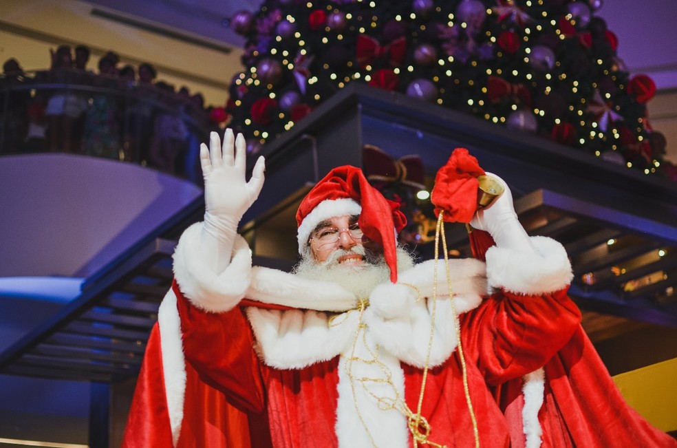 Jorge Rafful é o Papai Noel do Natal Shopping há sete anos — Foto: Divulgação