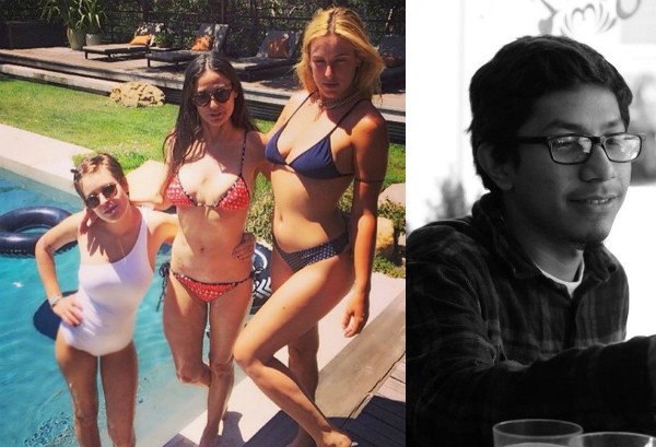 Demi Moore com as filhas na piscina em que morreu Edenilson Steven Valle (Foto: Instagram/Reprodução)