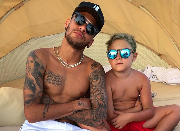Neymar e Davi Lucca (Foto: Reprodução/Instagram)