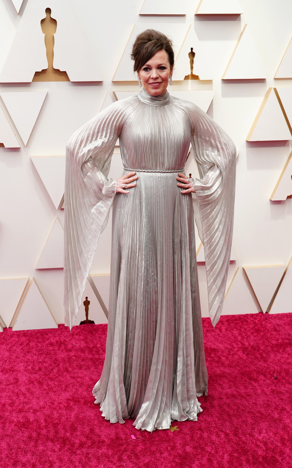 Olivia Colman no Oscar 2022 — Foto: Jeff Kravitz/Getty Images