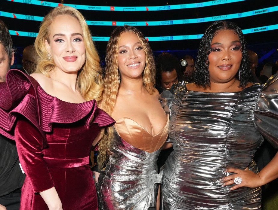 Adele, Beyoncé e Lizzo registram encontro histórico no Grammy 2023