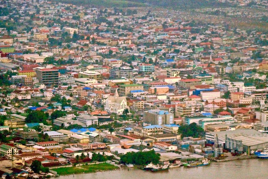 Cidade de Georgetown, capital da Guiana (Foto: Wikimedia Commons)
