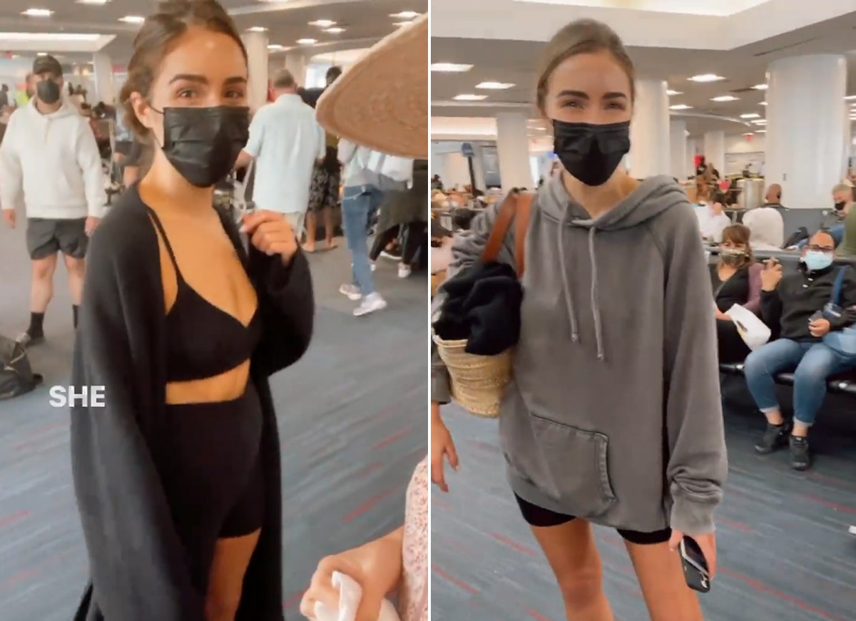 Olivia Culpo é barrada em aeroporto por conta do look (Foto: Reprodução / Instagram)