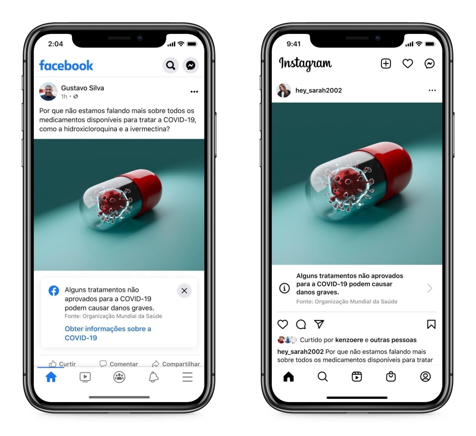Facebook e Instagram terão alerta em conteúdos sobre tratamentos sem comprovação científica thumbnail