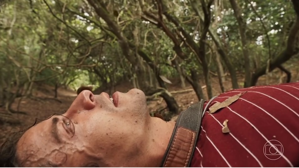 Na novela Pantanal, Jove é salvo após beber um chá, o que não funciona para picadas de cobra na vida real (Foto: Reprodução/TV Globo)