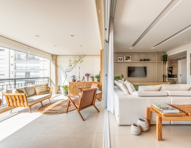 Apartamento de 200 m² com tons suaves e materiais naturais (Foto: Maurício Moreno)