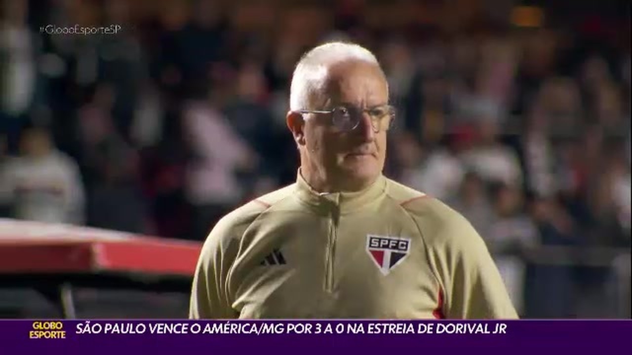 São Paulo vence o América-MG por 3 a 0 na estreia de Dorival Júnior