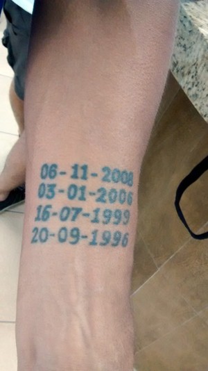 tatuagem filha de Julio dos Santos (Foto: Raphael Zarko)