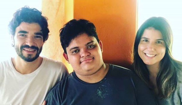 Caio Blat, Antonio e Ana Ariel (Foto: Reprodução/Instagram)