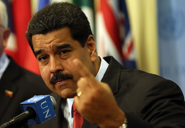 O presidente da Venezuela, Nicolás Maduro , se prepara para discurso na ONU (Foto: Spencer Platt/Getty Images)