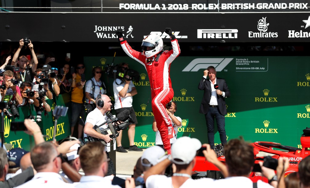 Vettel comemora vitÃ³ria (Foto:  Reuters/Matthew Childs)