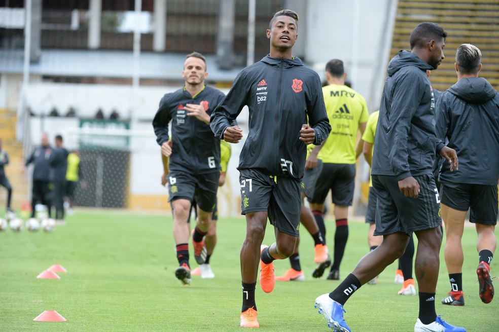 Operação total de Bruno Henrique chega a quase R$ 27 milhões, mas Flamengo terá desconto em uma das parcelas devido á venda de Uribe ao Santos — Foto: Alexandre Vidal/Flamengo