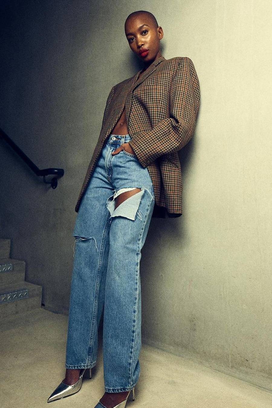 Look com blazer e jeans. @_marisamartins_ (Foto: Instagram)
