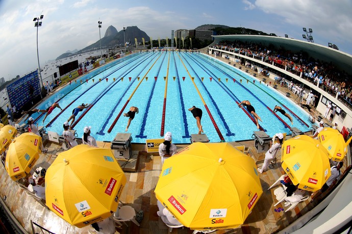 Piscina do Mourisco-Mar recebe as provas do Brasileiro Júnior e Sênior de natação (Foto: Satiro Sodré / CBDA)