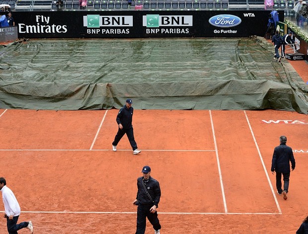 Roma chuva tênis (Foto: AFP)
