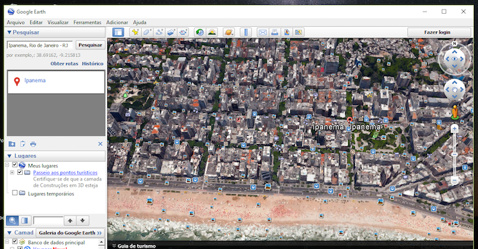 Localização com zoom máximo de aproximação no Google Earth (Foto: Reprodução/Marvin Costa)
