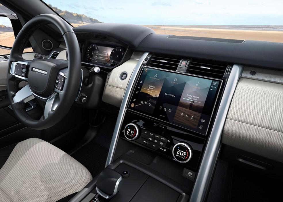 Central multimídia Pivi Pro do Land Rover Discovery 2023 — Foto: Divulgação