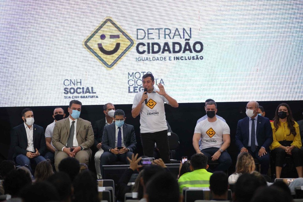 Governador Wilson Lima, no lançamento do Detran Cidadão — Foto: Divulgação