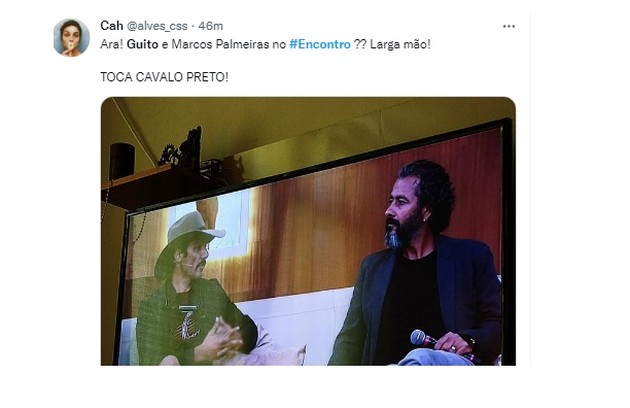 'Encontro com Fátima Bernardes': 'Cavalo preto' vira brincadeira entre internautas (Foto: Reprodução)