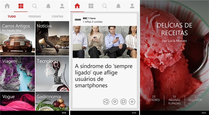 Flipboard ? uma revista virtual para Windows Phone cheia de novidades (Foto: Divulga??o/Windows Phone Store)