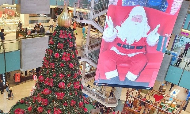 Papai Noel virtual no Plaza Shopping, em Niterói (RJ) (Foto: Divulgação)