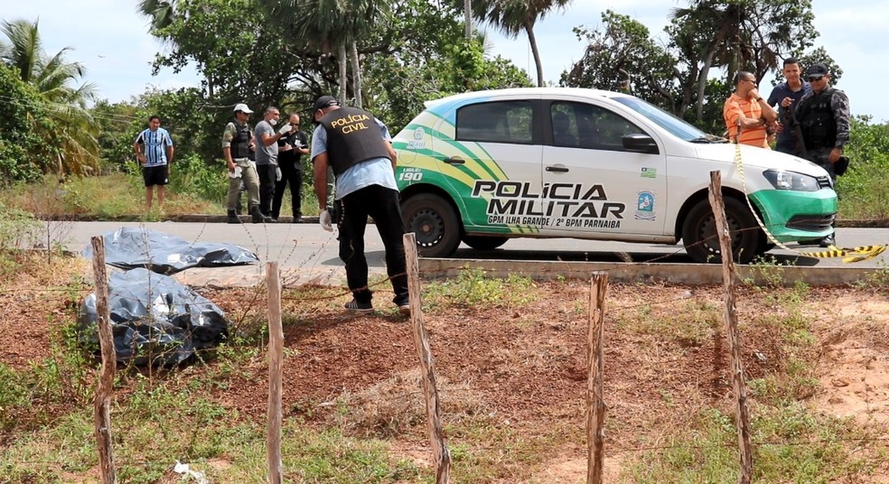Policial e suspeito morreram na Zona Rural de ParnaÃ­ba. â€” Foto: Kairo Amaral/TV Clube