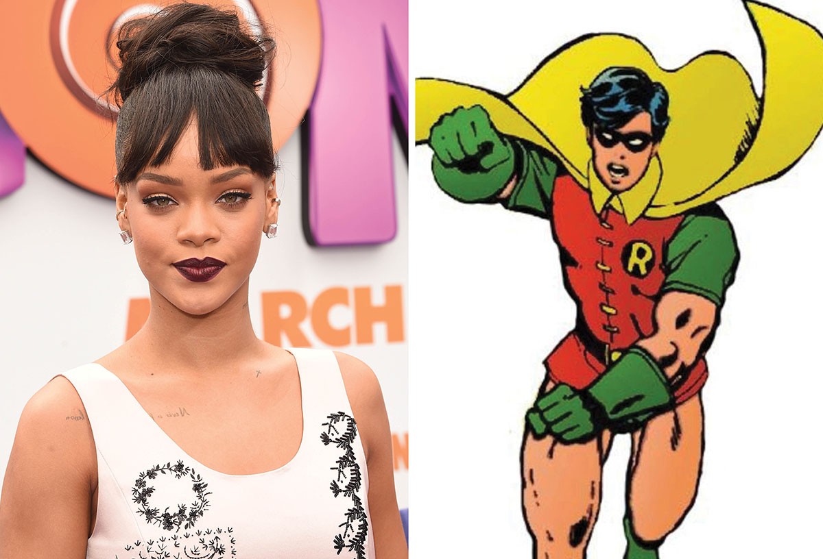 DC Comics tenta impedir que Rihanna tenha a patente do nome Robyn, por ser muito parecido com o nome do personagem Robin (Foto: Getty Images / Reprodução)