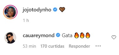 Cauã Reymond elogia Jojo Todynho (Foto: Reprodução/Instagram)