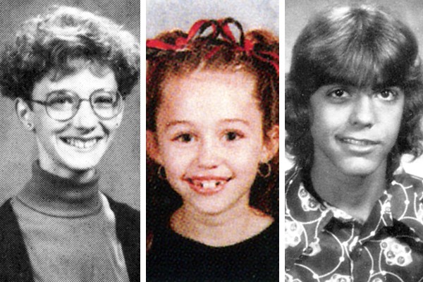 Judy Greer, Miley Cyrus e George Clooney (Foto: Yearbook Library)