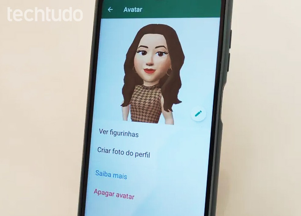 Recurso que permite criar avatar pode ser usado em figurinhas e foto de perfil no WhatsApp  — Foto: Flávia Fernandes/TechTudo