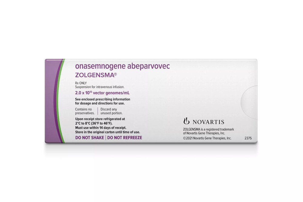 Zolgensma, da Novartis — Foto: Reprodução/novartis.com