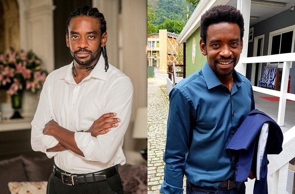 Confira o antes e depois de Roberval, personagem de FabrÃ­cio Boliveira (Foto: JoÃ£o Miguel JÃºnior/Globo)