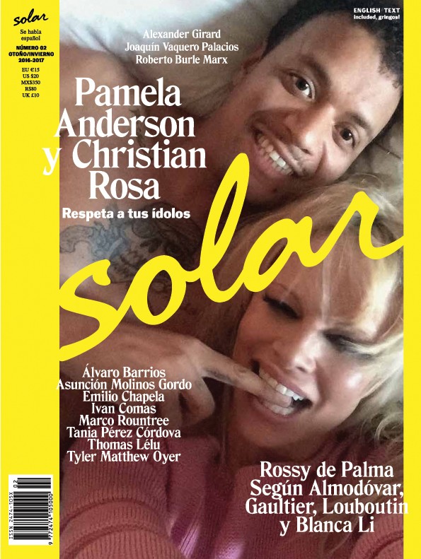 Capa da Solar Magazine com Pamela Anderson (Foto: Reprodução)