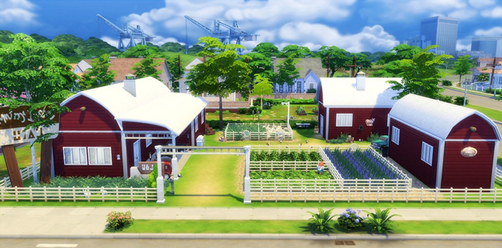 The Sims 4 pode ser uma experiência da vida pacata de um fazendeiro — Foto: Reprodução/Una/Sims4Houses