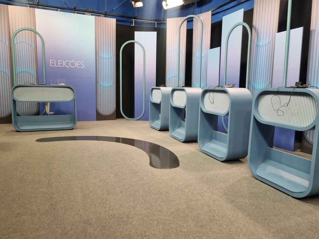 Estúdio do debate de candidatos à prefeitura de Fortaleza