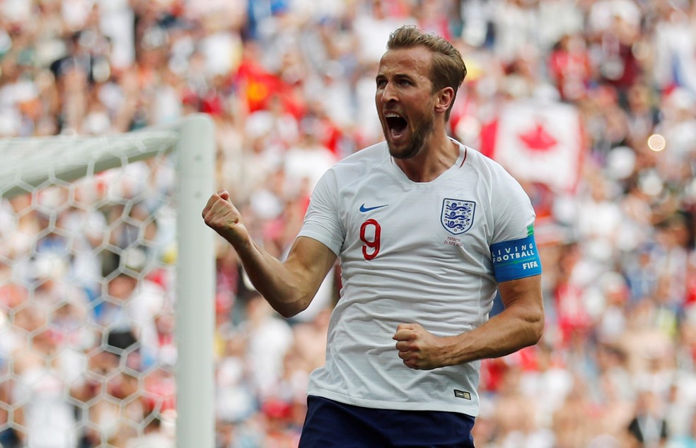 A Inglaterra, de Harry Kane, marcou nove de seus 12 gols em lances de bola parada. (Foto: Carlos Barria/Reuters)