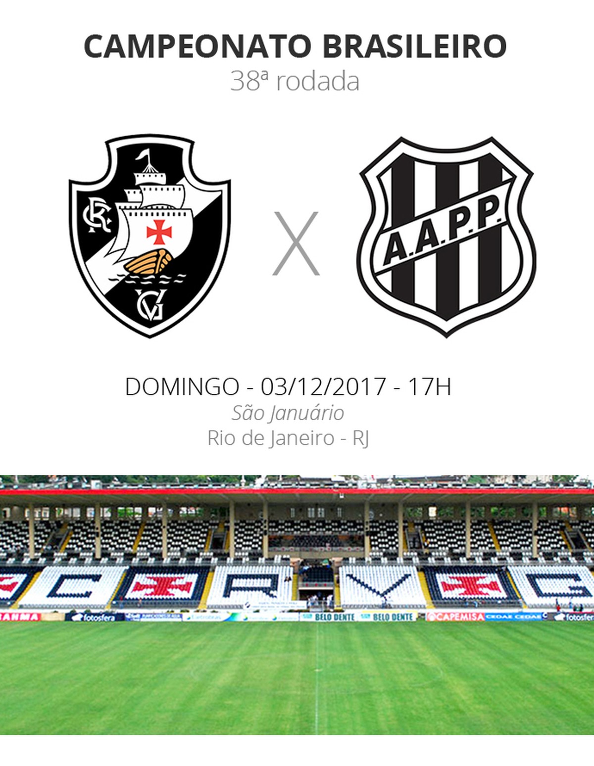 Rodada 38 tudo o que você precisa saber sobre Vasco x Ponte Preta
