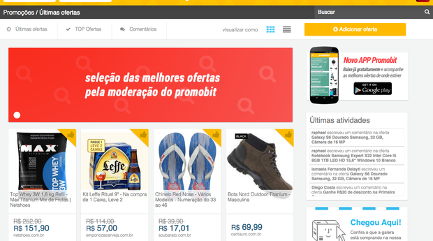 Promobit, plataforma que realiza comparações de ofertas (Foto: Divulgação)