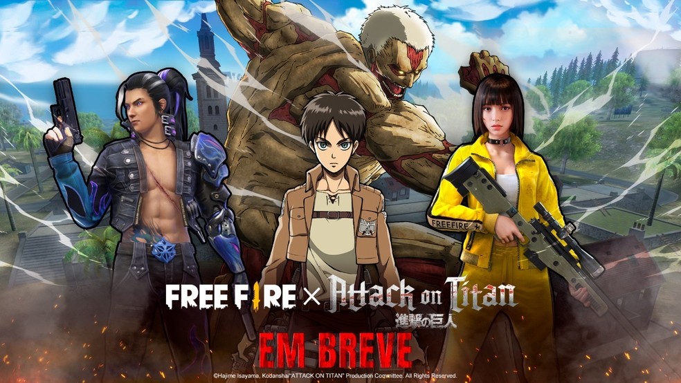 Free Fire Fara Evento Com Shingeki No Kyojin Em Marco Free Fire Ge