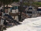 Maré alta tem destruído faixa de areia de várias praias de Florianópolis