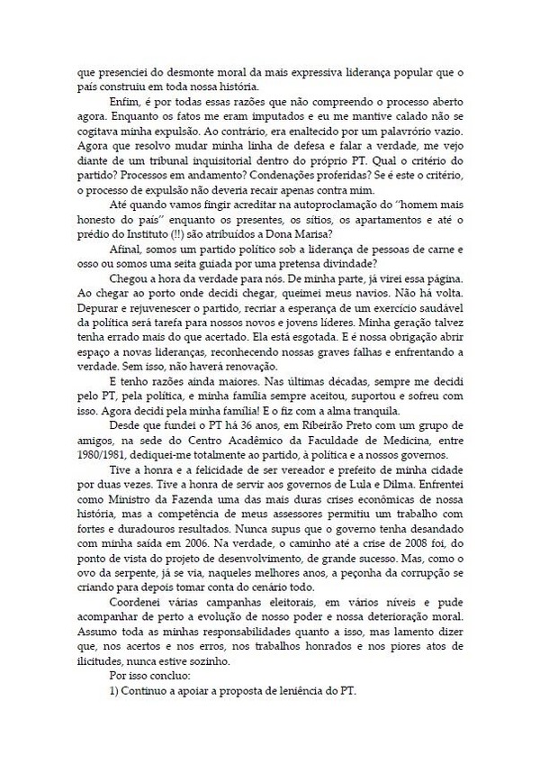 Carta Palocci 3 — Foto: Reprodução