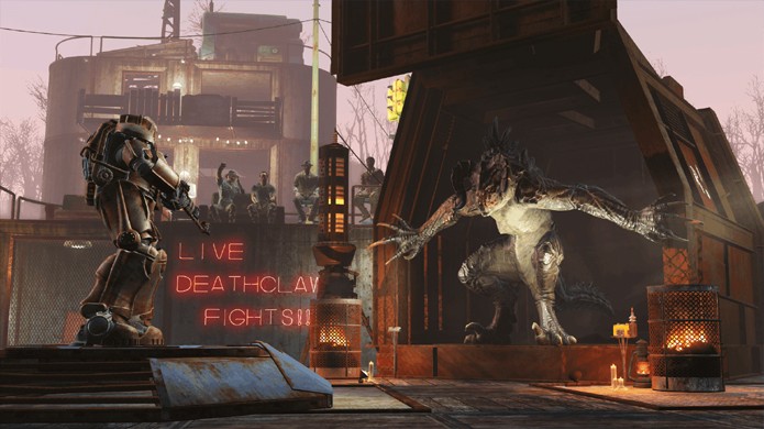 DLC Wasteland Workshop de Fallout 4 permite que você monte até mesmo uma arena para batalha de monstros (Foto: Divulgação/Bethesda)