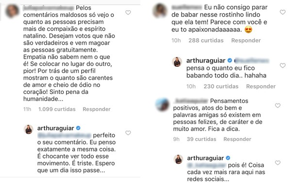 Respostas de Arthur Aguiar (Foto: Reprodução/Instagram)
