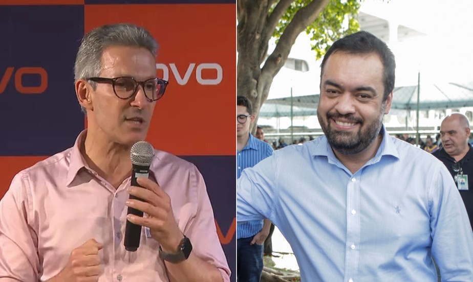 Os governadores de Minas, Romeu Zema, e do Rio, Cláudio Castro